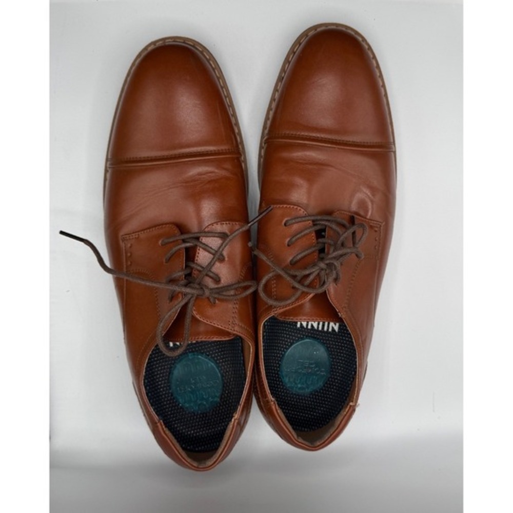 Nunn Bush Men Size 9M Brown Leather Oxford Comfort‎ Gel Dress Shoes Academia